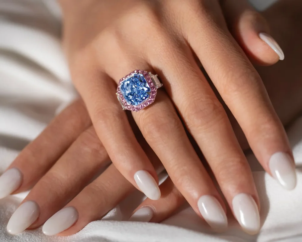 Blue diamond Ring